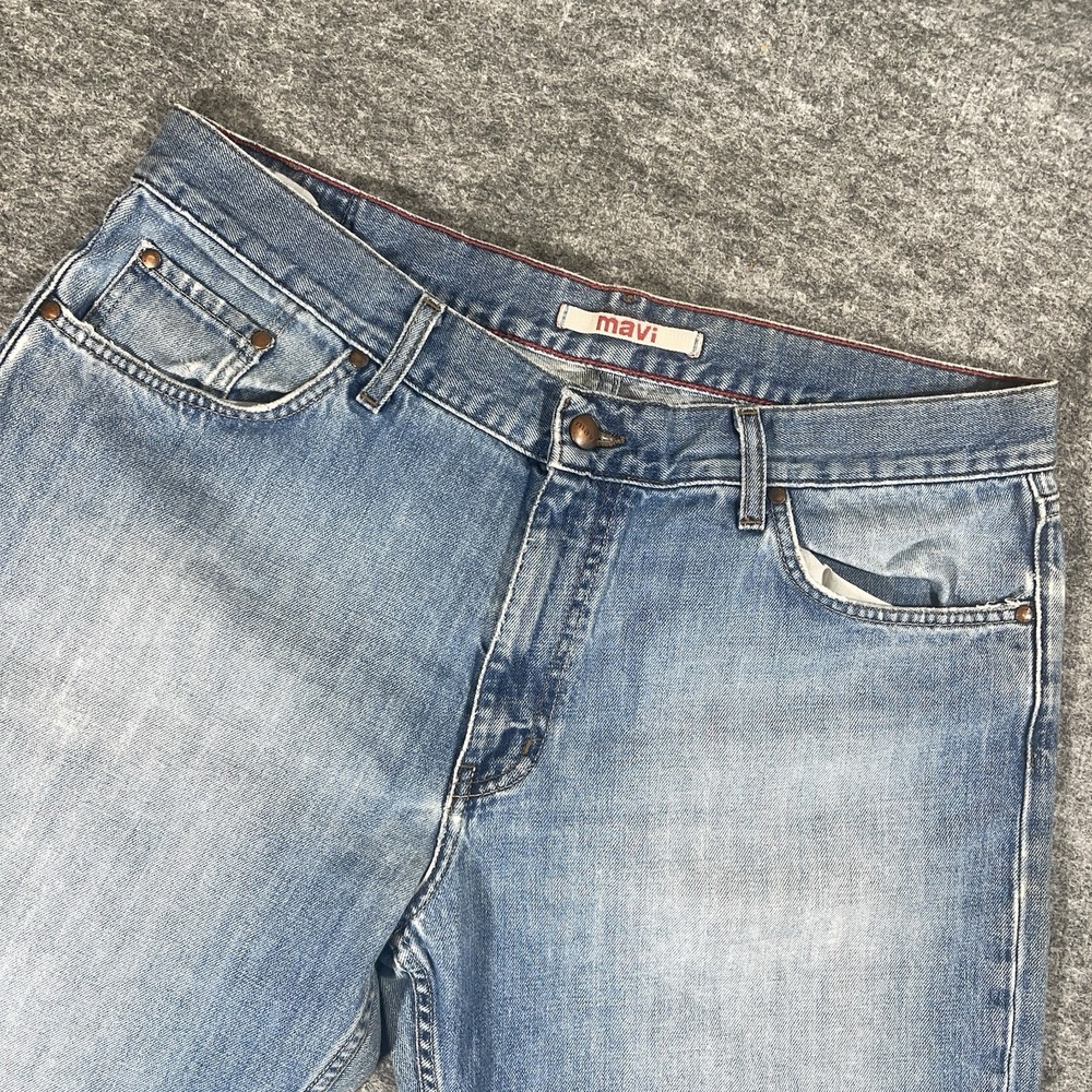 Mavi Jeans Mens 36x32 Blue Matt 337 Boot Cut Low Rise Denim Y2K Baggy Distressed - Picture 7 of 11